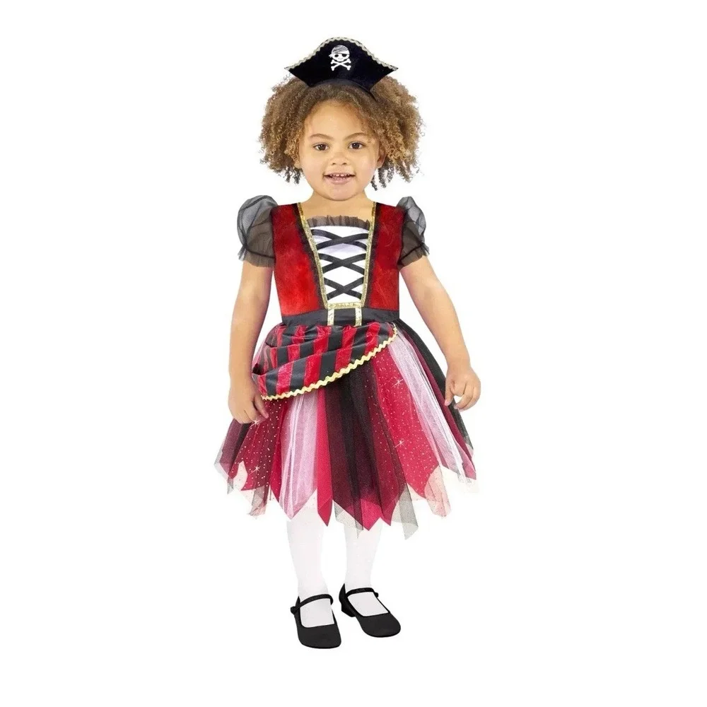 Pirate Costume Dress‎ w headband 6-12 mths Halloween infant dress-up High Sea